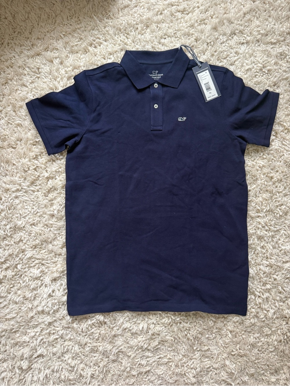 Vineyard Vines Navy Short-Sleeve Polo